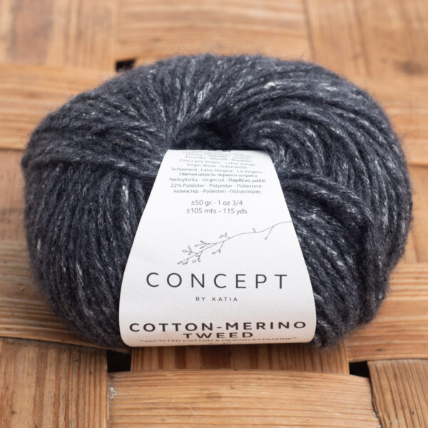 Concept by Katia Cotton-Merino Tweed musta